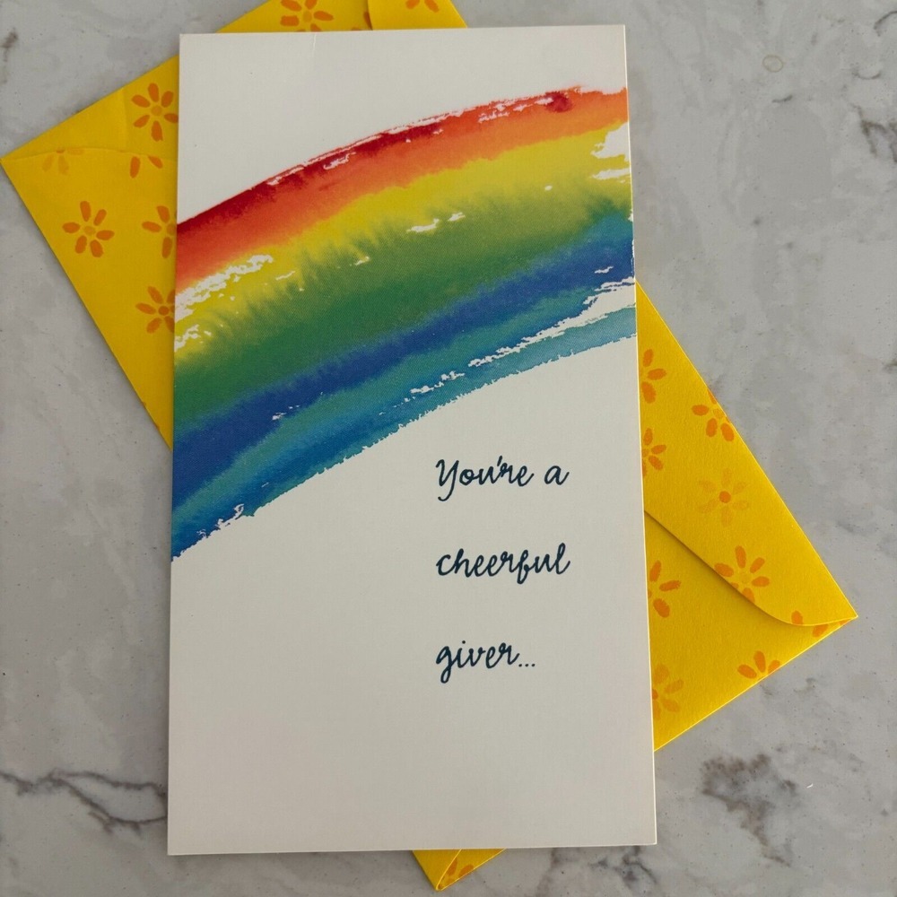 You're a Cheerful Giver Rainbow Design Gratitude Card Dayspring